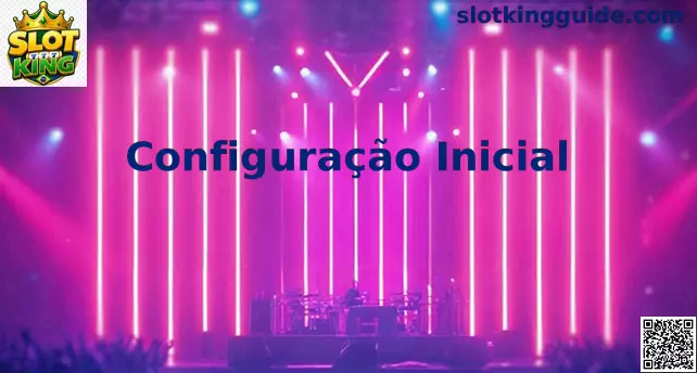 Interface de Configuração Inicial no Slot King explicando parâmetros de apostas e mecânicas de jogo