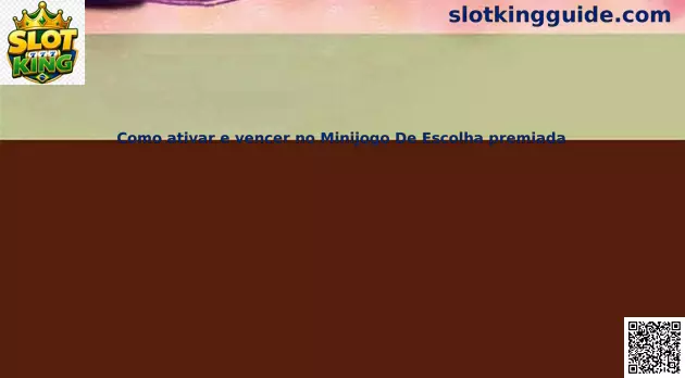Interface do Minijogo de Escolha Premiada no Slot King